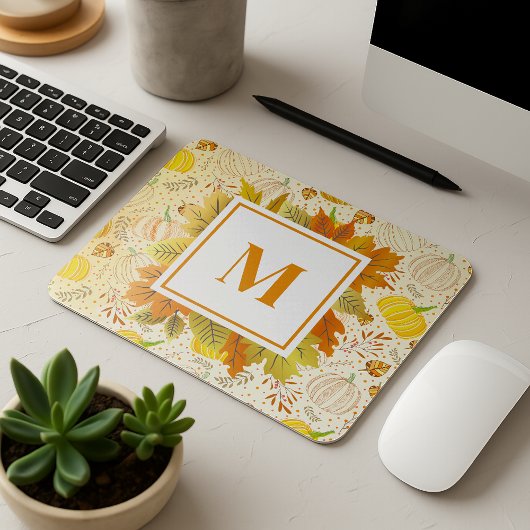 Kürbisse Herbst Ernte Muster Mousepad