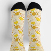 Kürbisse Herbst Ernte Muster Socken (Oben)