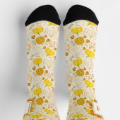 Kürbisse Herbst Ernte Muster Socken (Oben)