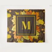 Kürbisse Herbst Ernte Muster Wandteppich (Vorderseite (Horizontal))