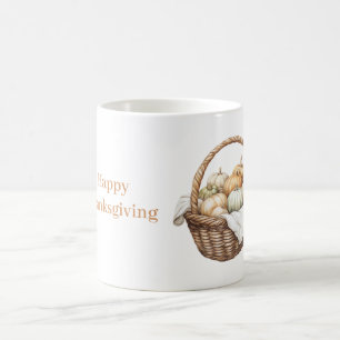 Kürbisse in einem Korb  Kaffeetasse