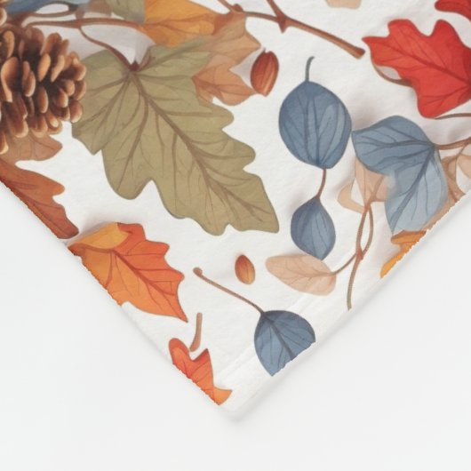 Kürbisse in verschiedenen Designs, Pinecone, Fleecedecke (Ecke)