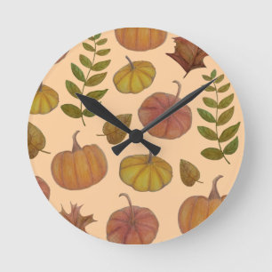 Kürbisse  runde wanduhr