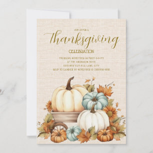 Kürbisse Rustikal Türkis Weiß Thanksgiving 