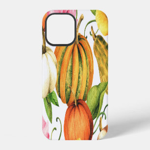 Kürbisse Sonnenblumen: Wasserfarben-Musterdesign iPhone 12 Hülle