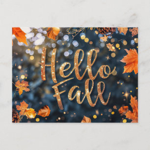 Kürbisse und Blumen Herbstgruß-Postkarte Postkarte