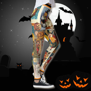 Kürbisse und Hexen zum Halloween - Süßes oder Saur Leggings