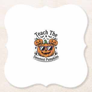 Kürbisshirt für Lehrer Süß Halloween-Klasse Design Untersetzer