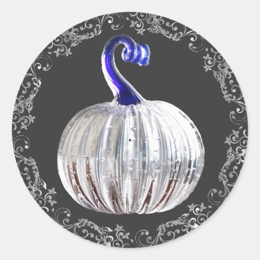 Kürbissilber Runder Aufkleber (Vorderseite)