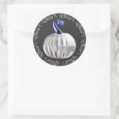 Kürbissilber Runder Aufkleber (Tasche)