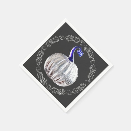 Kürbissilber Serviette (Ecke)