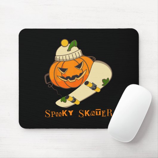 Kürbisskateboard Halloween-Kostüm Spaß Skateboard Mousepad (Mit Mouse)