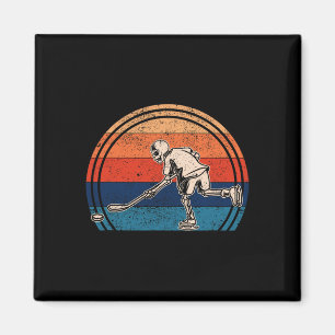 Kürbisskelett Eishockey Halloween Wintersport Magnet