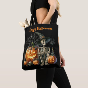 Kürbisskelett Halloween-Tasche Tasche