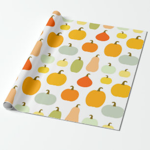 Kürbissorten Muster Geschenkpapier