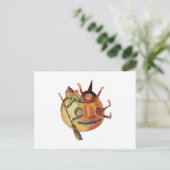 Kürbisspiel (Vintage Halloweenkarte) Postkarte (Stehend Vorderseite)