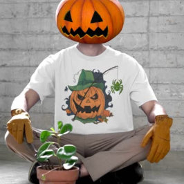 Kürbisspinne zu Halloween T-Shirt