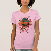 Kürbisspinne zu Halloween T-Shirt (Vorderseite)