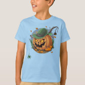 Kürbisspinne zu Halloween T-Shirt (Vorderseite)
