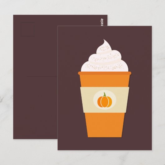 Kürbisspitzkaffee Postkarte (Vorne/Hinten)