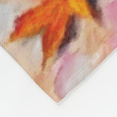 KürbisspitzLatte auf einem farbenfrohen Hintergrun Fleecedecke (Ecke)