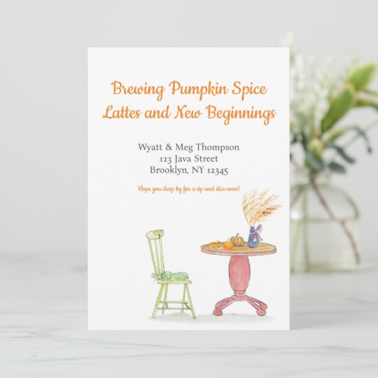 KürbisspitzLatte in neuer Zuhause Ankündigung (Stehend Vorderseite)