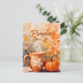 Kürbisspukleben Postkarte (Stehend Vorderseite)