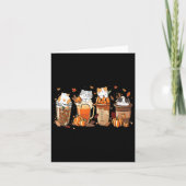 Kürbisspülung Latte Kostüme für Katzen über Niedli Karte (Vorderseite)