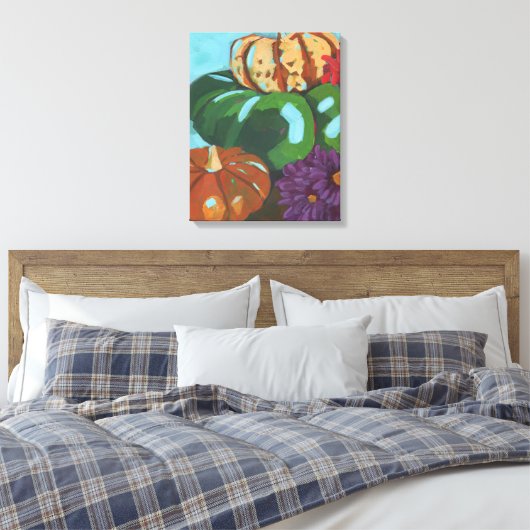 Kürbisstapel Leinwanddruck (Insitu (Schlafzimmer))