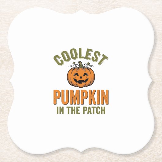 Kürbisste in der Patch Vintage Halloween Des Untersetzer (Vorderseite)