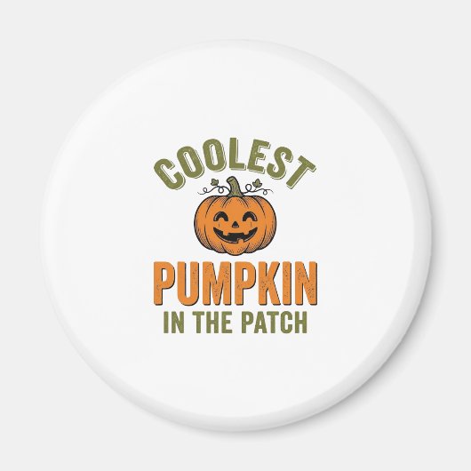 Kürbisste Patch-Vintage-Halloween-Dekor Magnet (Vorne)