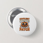 Kürbisste Patch Vintage Halloween-Shirt Button (Vorne & Hinten)