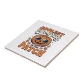 Kürbisste Patch Vintage Halloween-Shirt Fliese (Seite)