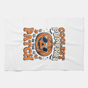 Kürbisste Patch Vintage Halloween-Shirt Geschirrtuch