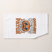 Kürbisste Patch Vintage Halloween-Shirt Handtuch (Handtuch)