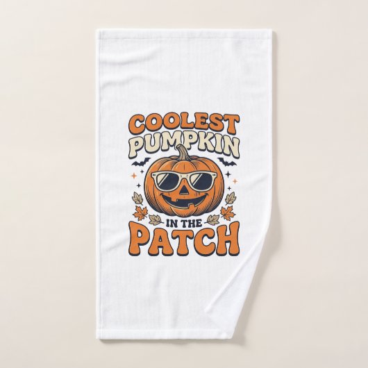 Kürbisste Patch Vintage Halloween-Shirt Handtuch (Handtuch)