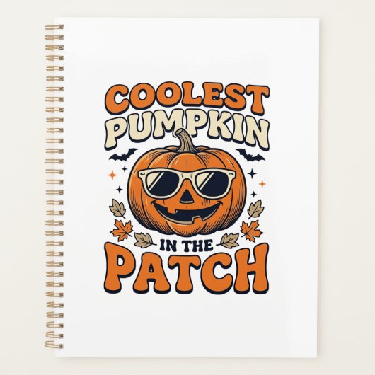 Kürbisste Patch Vintage Halloween-Shirt Planer (Vorderseite)