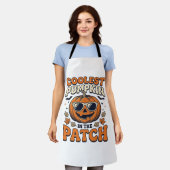 Kürbisste Patch Vintage Halloween-Shirt Schürze (Getragen)