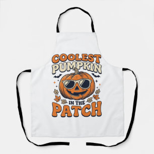 Kürbisste Patch Vintage Halloween-Shirt Schürze