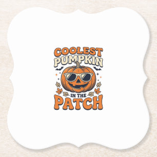 Kürbisste Patch Vintage Halloween-Shirt Untersetzer