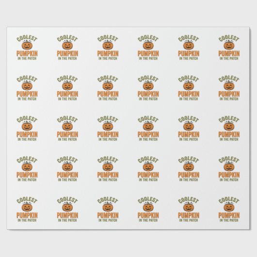 Kürbisste Patch Vintage Halloween-Wunsch Geschenkpapier (Flach)
