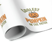 Kürbisste Patch Vintage Halloween-Wunsch Geschenkpapier (Rolleneckpunkt)