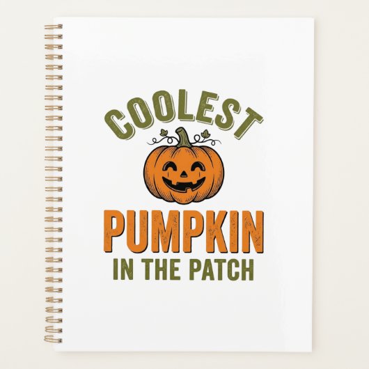 Kürbisste Patch Vintage Halloween-Wunsch Planer (Vorderseite)