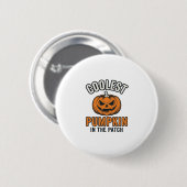 Kürbisster Vintage-Halloween-Shirt Button (Vorne & Hinten)