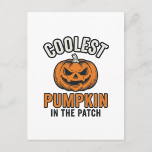 Kürbisster Vintage-Halloween-Shirt Postkarte