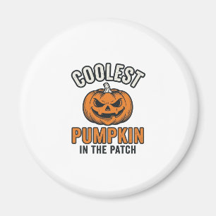 Kürbissterne auf Halloween-Shirt im Vintage-Look Magnet