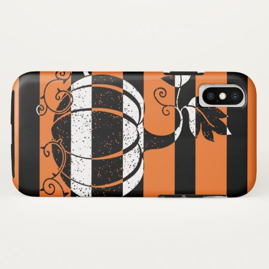 Kürbisstreifen, schwarz und orange Case-Mate iPhone hülle (Rückseite (Horizontal))