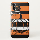 Kürbisstreifen, schwarz und orange Case-Mate iPhone hülle (Rückseite)