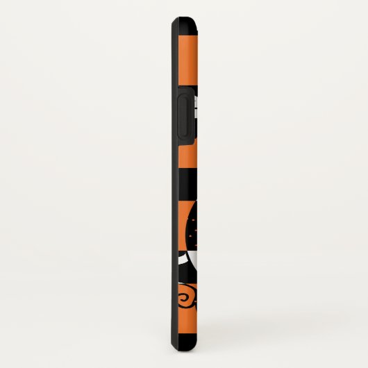 Kürbisstreifen, schwarz und orange Case-Mate iPhone hülle (Hinten/Rechts)