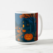 Kürbissuche auf Straßen zu Halloween Kaffeetasse (VorderseiteRechts)